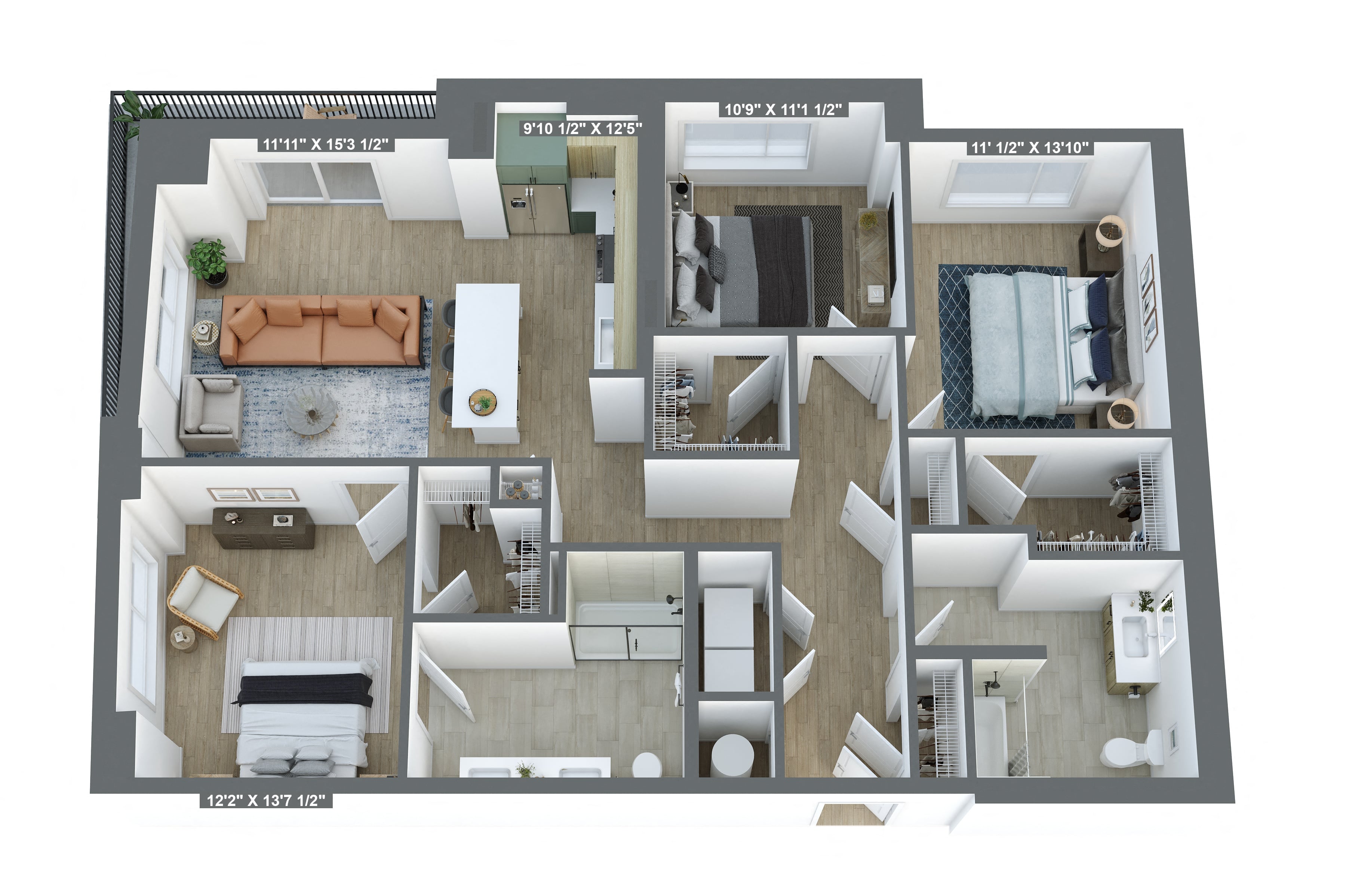 Floor plan layout diagram for C2